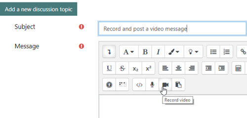how to record a short video message in your forum post